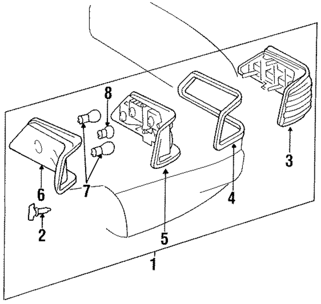 1268260071 - Electrical: Tail Lamp Assembly Screw for Mercedes-Benz Image