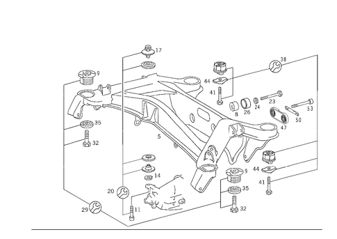 Rear Axle Support for 1999 Mercedes-Benz CLK430 #0