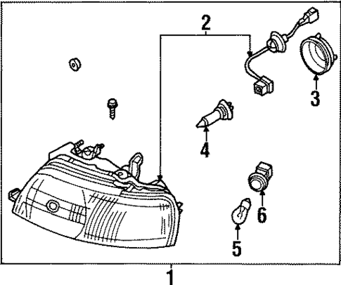 Headlamp Components for 1998 INFINITI Q45 #0