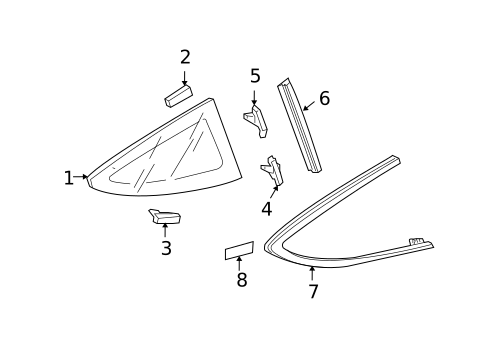 Glass & Hardware for 2010 Honda Accord #0