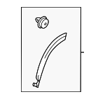 7507848900 - Body: Wheel Opening Molding for Lexus: RX350, RX350h, RX450h+, RX500h Image
