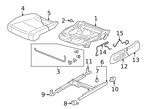 Front Seat Components for 2009 Volkswagen Eos #2