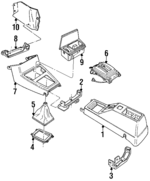 E9JY76045A36BNP - Body: Console Panel for Ford Image