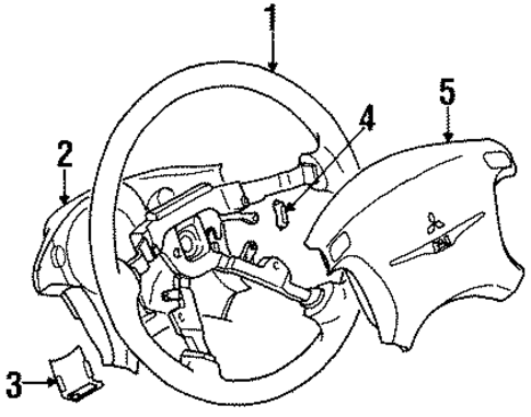 Steering Wheel & Trim for 2000 Dodge Avenger #0