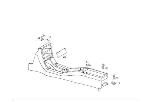 Housing with Tray for 1991 Mercedes-Benz 500SL #0