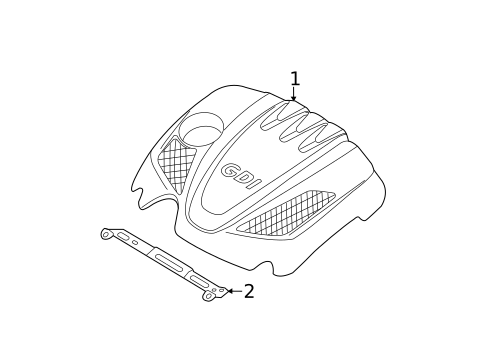 Engine Appearance Cover for 2011 Kia Sorento #0