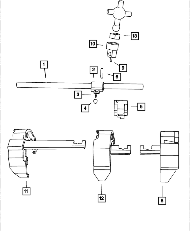 5015951AB - Manual Transmission 5 Speed: Selector Shaft for Mopar Image
