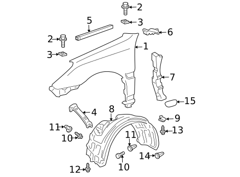 Fender & Components for 2003 Lexus ES300 #0