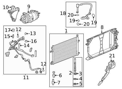 Condenser, Compressor & Lines for 2010 Saab 9-5 #0