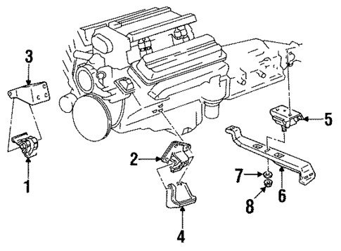 Engine & Trans Mounting for 1997 Pontiac Firebird #0
