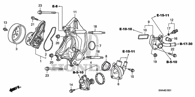 Water Pump ('10-) for 2010 Honda CR-V #0