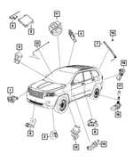 68329822AA - Electrical: Intrusion Module Sensor for Jeep: Grand Cherokee, Grand Cherokee WK Image