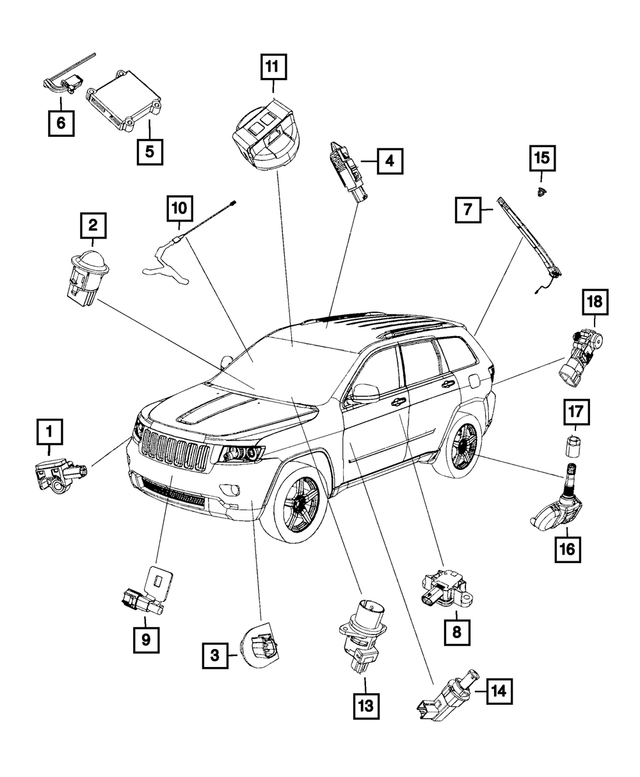 68329822AA - Electrical: Intrusion Module Sensor for Mopar Image image