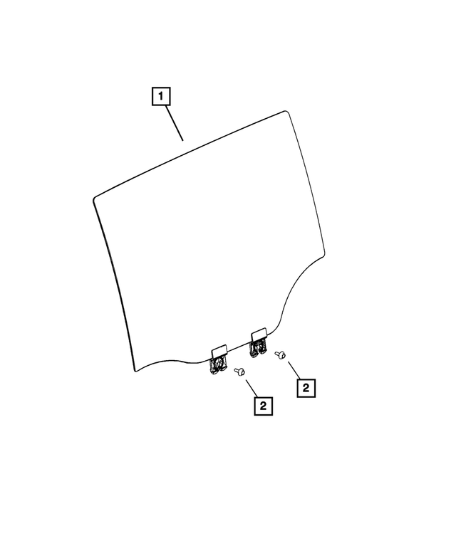 68231942AA - Glass: Sliding Door Glass, Right for Mopar Image image
