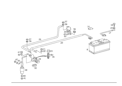 Battery, Starter/Alternator Cable for 1993 Mercedes-Benz 500SEC #1