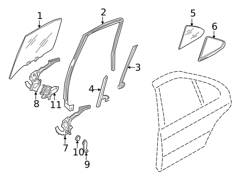 Rear Door for 2000 Nissan Sentra #0