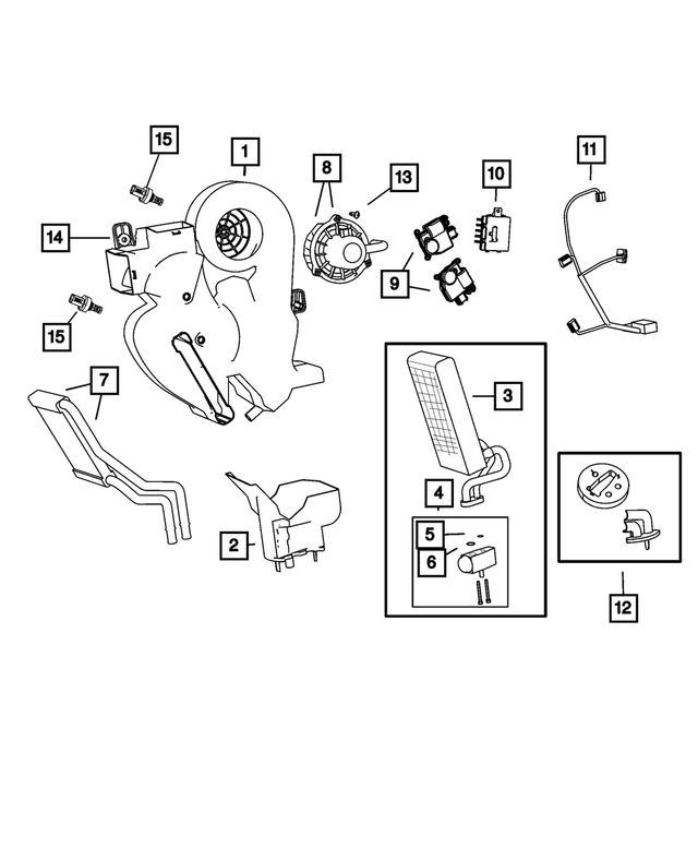 68232704AB - Air Conditioners and Heaters: A/c And Heater Upper Housing for Mopar Image image