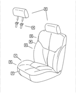 XV401DVAA - Interior Trim: Front Headrest for Mopar Image