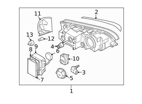 Headlamp Components for 2006 Volvo S80 #0