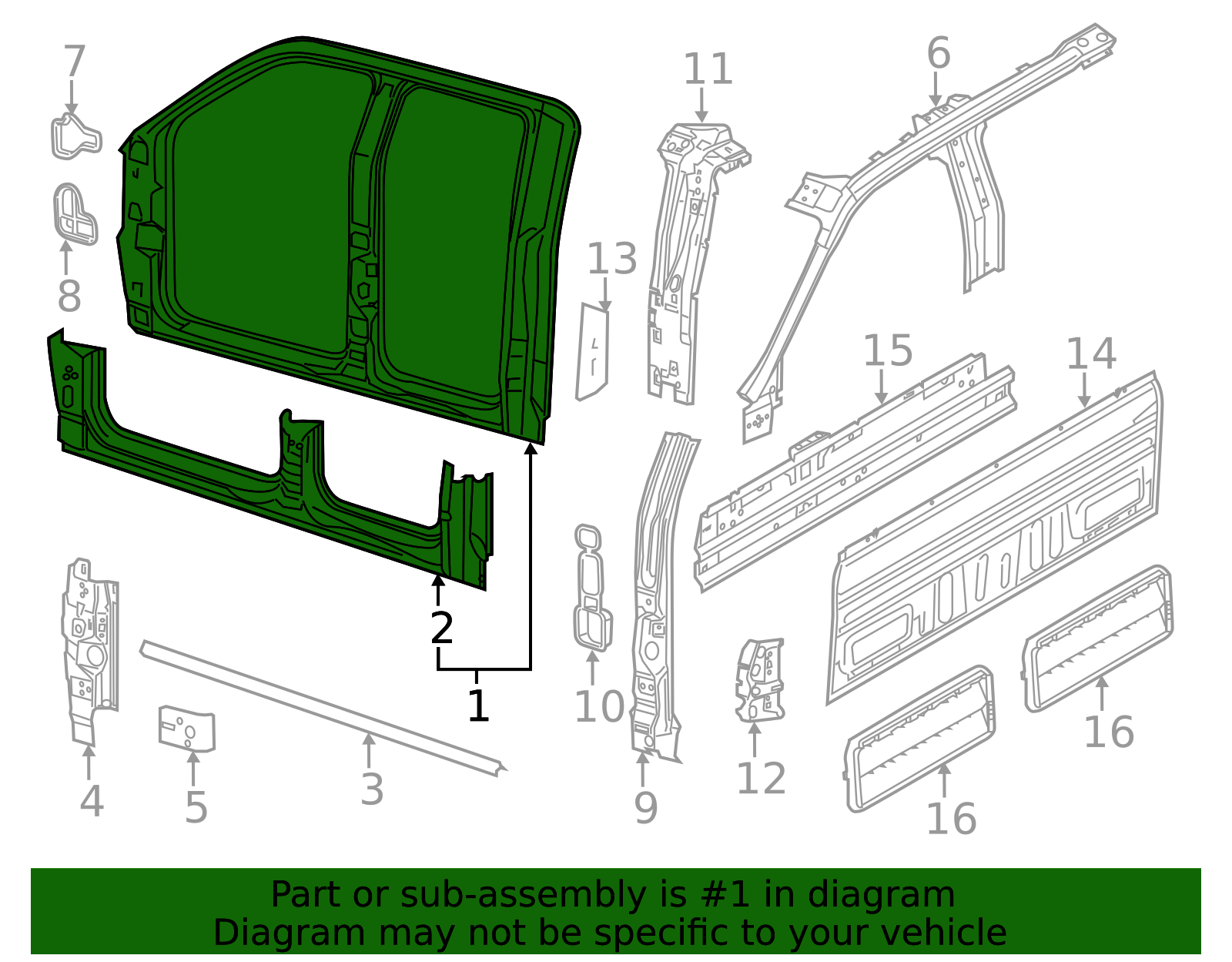 AL3Z-16211A10-A - Aperture Panel - 2009-2014 Ford F-150 | Eastgate