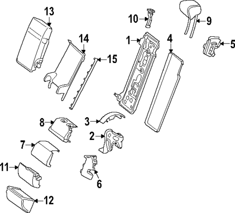 Rear Seat Components for 2024 Mercedes-Benz E450 #2