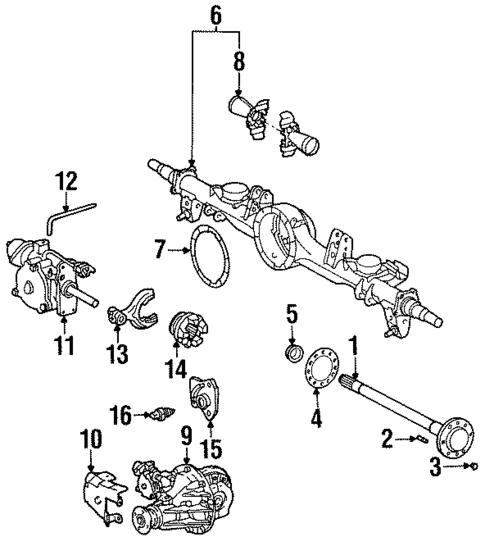Axle & Differential for 1997 Lexus LX450 #0