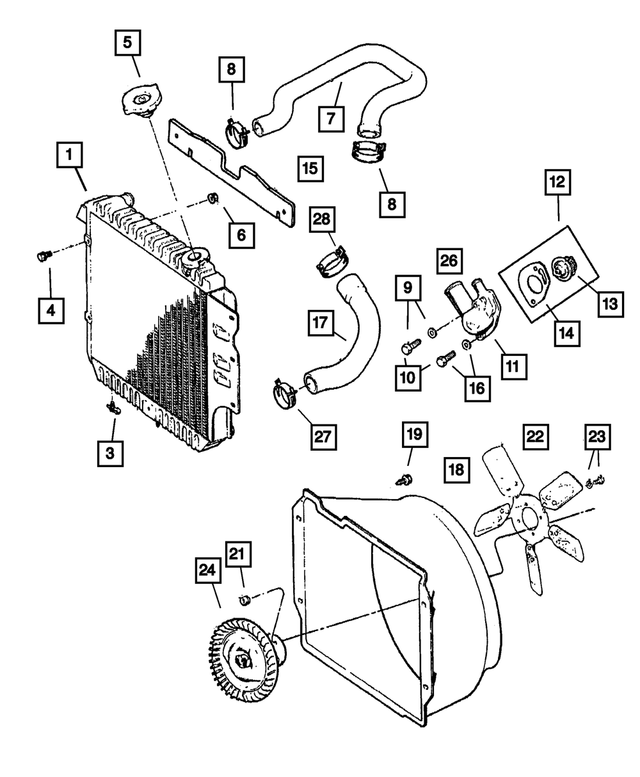 55037652AA - Cooling: Engine Cooling Radiator for Mopar Image