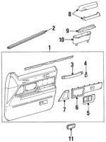 F1VY5423942AM2 - Body: Door Trim Panel for Lincoln: Town Car Image