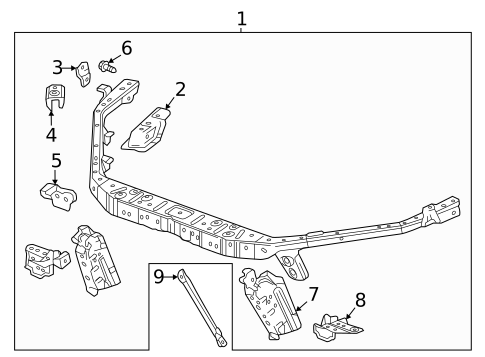 Radiator Support for 2021 Chevrolet Camaro #0