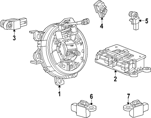 Air Bag Components for 2025 Chevrolet Traverse #1