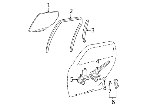 Rear Door for 2006 Toyota Matrix #0