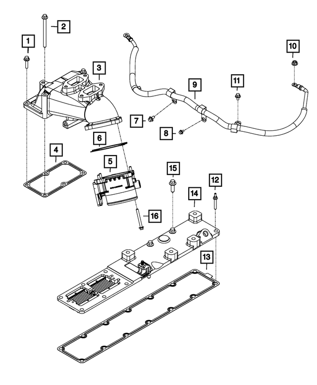 68038158AA - 6.7L Turbo Diesel; Engine: Hex Flange Head Bolt, Mounting for Mopar Image