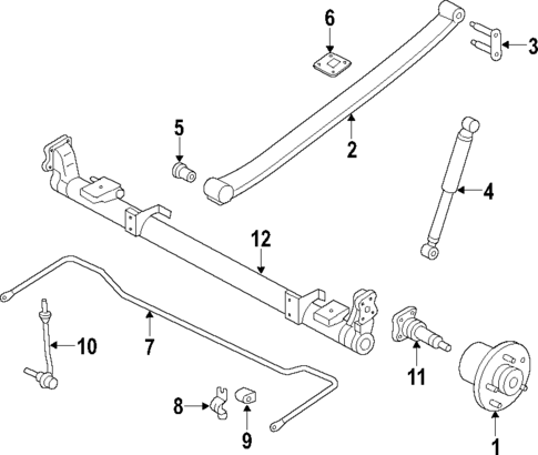 Rear Suspension for 2013 Ford Transit Connect #1