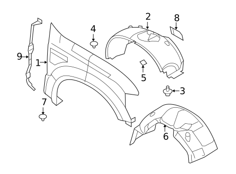Fender & Components for 2008 Ford F-350 Super Duty #0