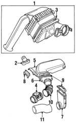 NBD3500AB - Engine: Air Cleaner Assembly for Jaguar Image