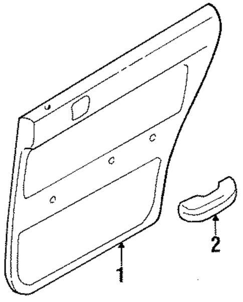 Interior Trim - Rear Door for 1996 Ford Escort #0