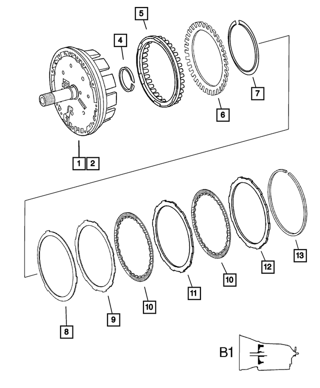 52108023AA - Automatic Transmission 5 Speed [DGJ]: Spring Disc for Mopar Image