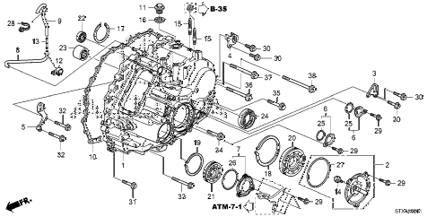 AT Transmission Case (6AT) for 2012 Acura MDX #0