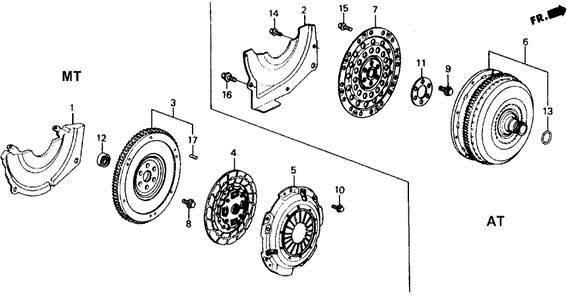Clutch - Torque Converter for 1991 Honda CRX #0
