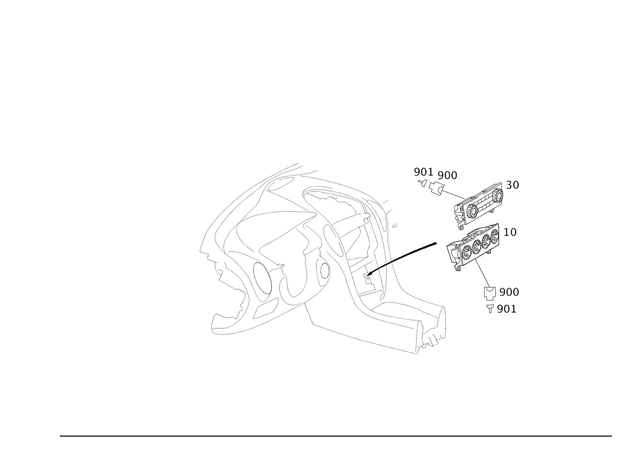 1718300885 - Heating and Ventilation: Operating Unit for Mercedes-Benz Image image