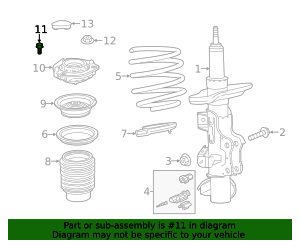 Front Suspension Mount Upper Bolt 11602257 GM | GMPartsDirect.com