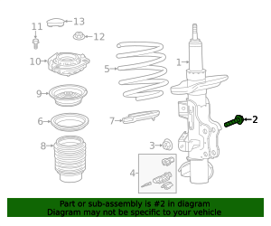 2013-2026 GM M16x2x70 Front Suspension Strut Bolt 11547494 GM ...