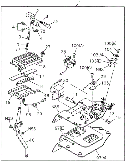 Select Lever (2) for 1997 Acura SLX #0