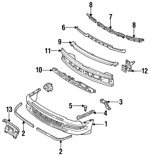 Bumper Assembly for 1992 Ford Probe #0