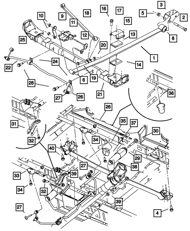 « 5080989AA –  : Stabilisatrice Barre pour Mopar Image »