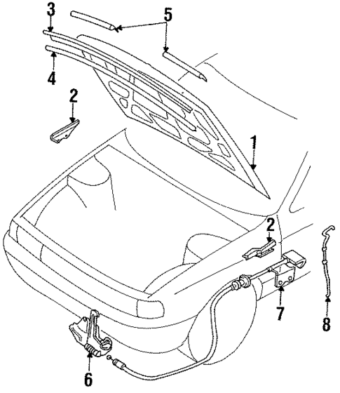 Hood & Components for 1994 Nissan Sentra #0