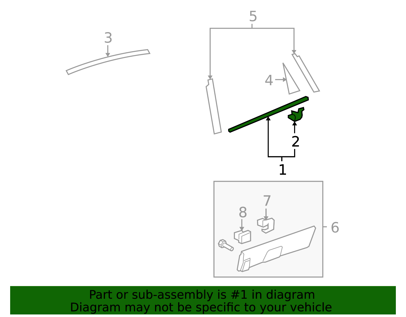 72910-SWA-A02 - Belt Molding 2007-2011 Honda CR-V | Honda Parts Online