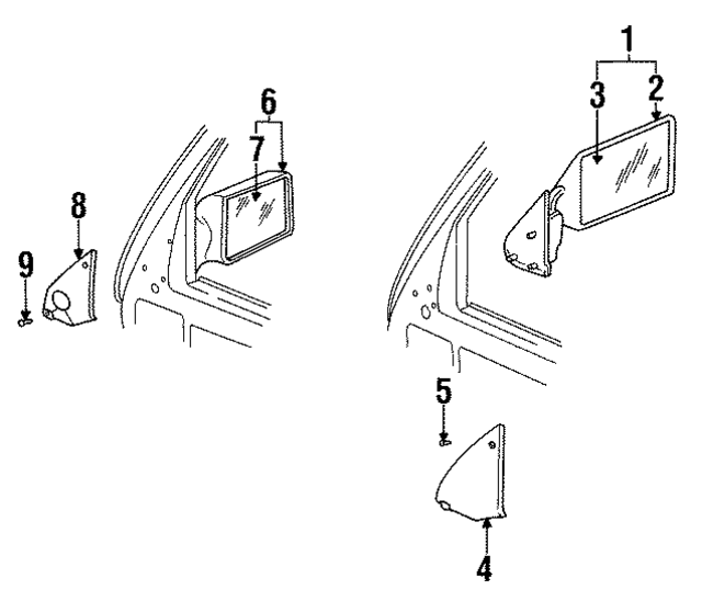 4299914 - Body: Mirror Assembly for Mopar Image