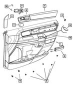 1UX72HL5AA - Interior Trim: Front Door Trim Panel, Right for Chrysler: Town &amp; Country | Dodge: Grand Caravan Image