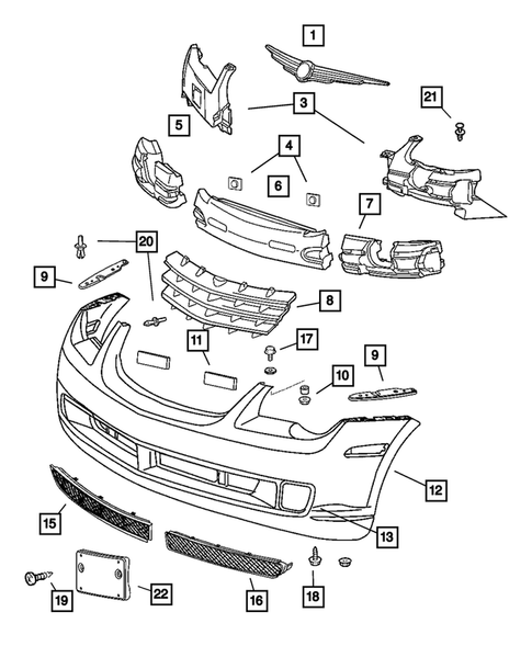Front Bumper and Fascia for 2005 Chrysler Crossfire #0